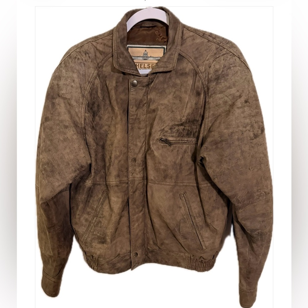 Chelsea London Vintage Men’s Brown Leather Jacket Size S